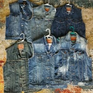 Levi Strauss blue Denim Men sleeveless Vests sz M
